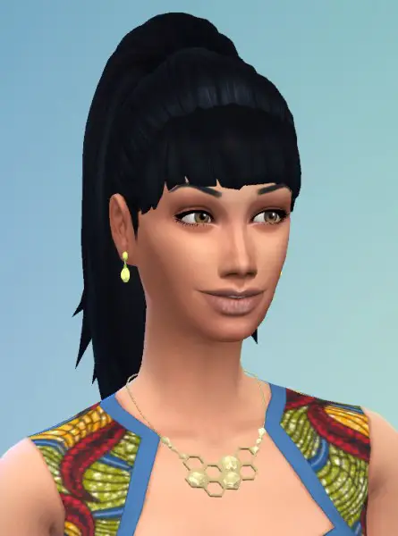 Birksches sims blog: Ladys Ponytail and Bangs hair for Sims 4