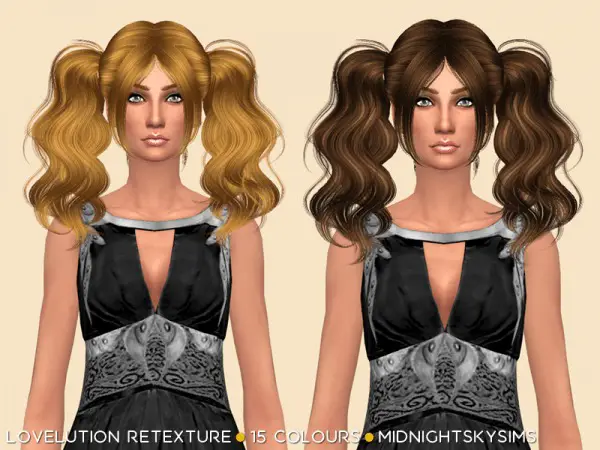Simsworkshop: Lovelution Natural hair retextured by midnightskysims for Sims 4