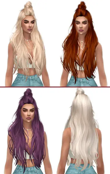 Kenzar Sims: HallowSims Mandy Hair Retextured for Sims 4