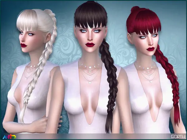 The Sims Resource: Earth Hair by Anto for Sims 4