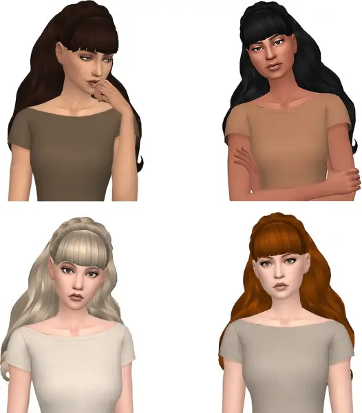 Deelitefulsimmer: Chocolatemuffintop quarts hair retextured for Sims 4