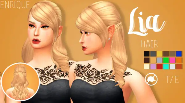 Enrique: Lia Hair for Sims 4