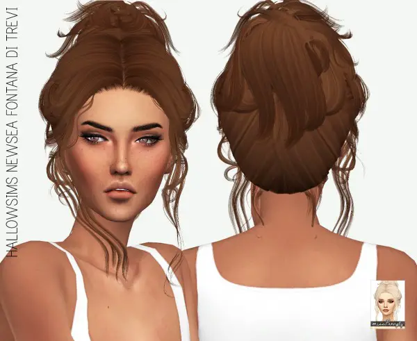 Sims 4 Hairs ~ Miss Paraply: Newsea`s Shaine hair retextured
