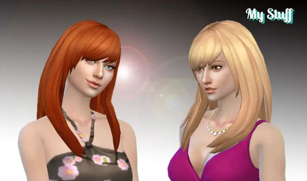 Mystufforigin: Helena hair for Sims 4