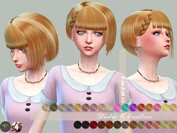 Studio K Creation: Animate hair 68   Chika for Sims 4