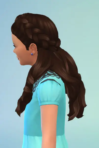 Birksches sims blog: Little Half Braids for Sims 4