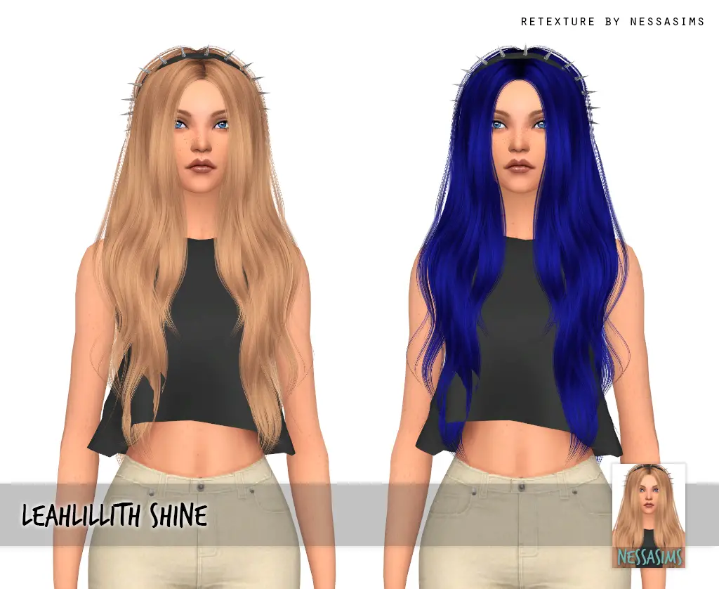 Sims 4 Hairs ~ Nessa sims: Leahlillith`s Shine hair retextured