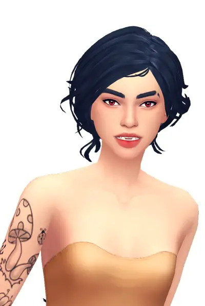 Butterscotchsims: Wings hair clayified for Sims 4