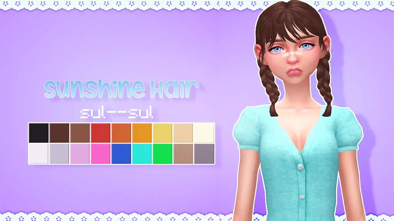 Sul Sul: Sunshine Hair - Sims 4 Hairs