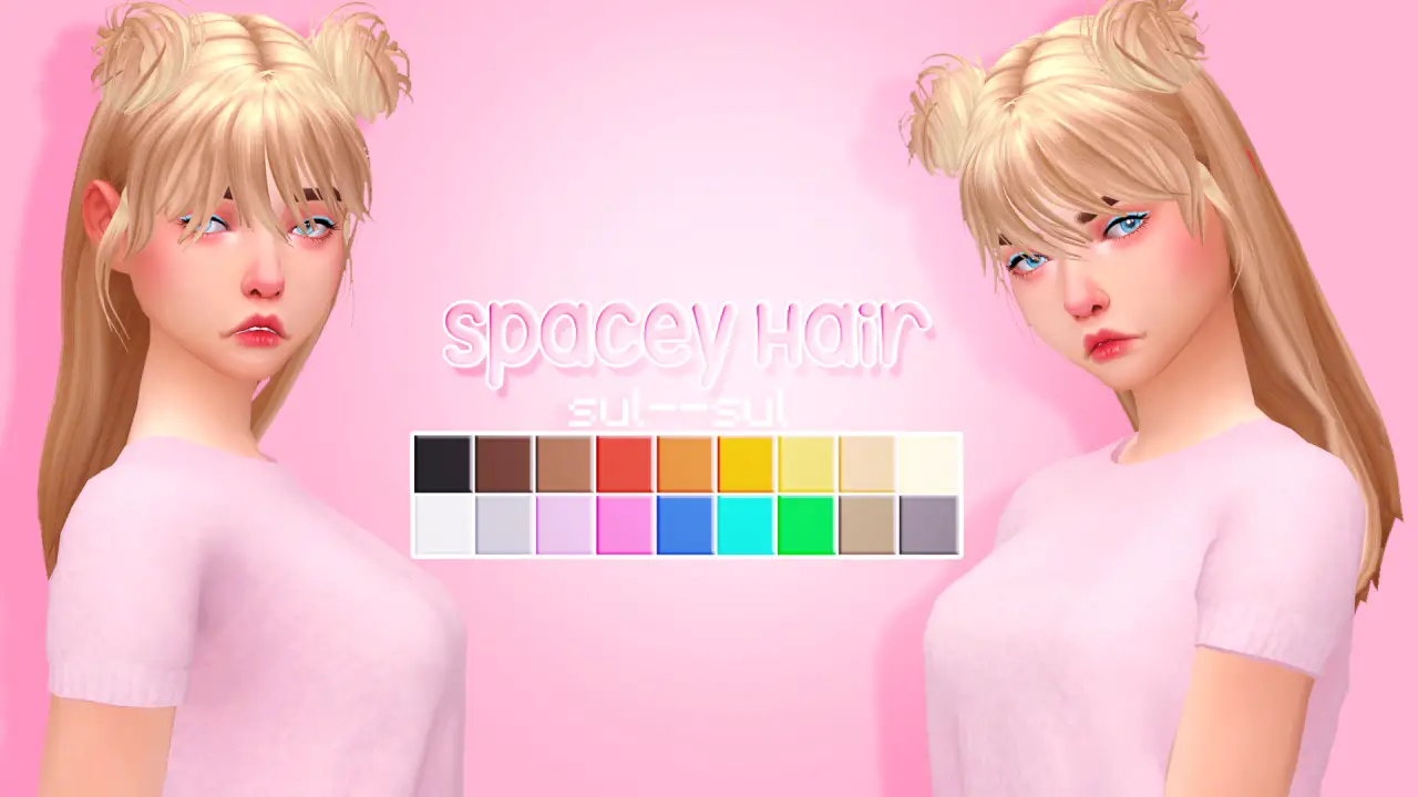 Sims 4 Hairs ~ Sul Sul: Spacey Hair