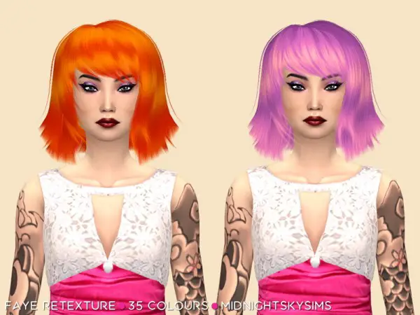 Simsworkshop: Leigh Unnatural hair retextured for Sims 4