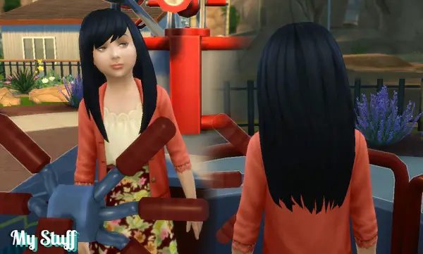 Mystufforigin: Helena hair for girls for Sims 4