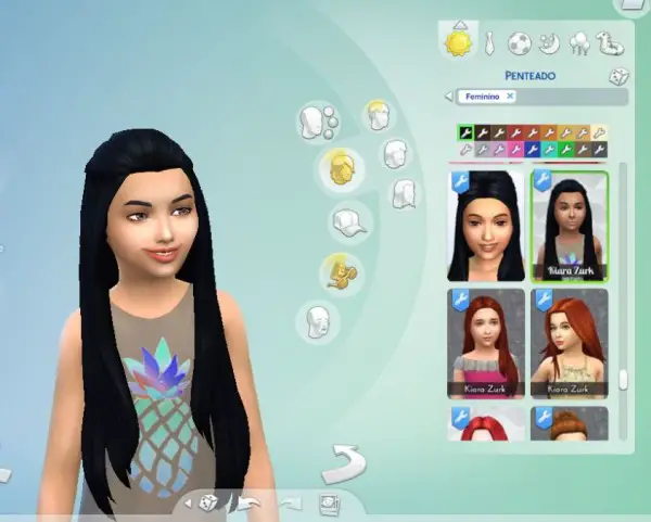 Mystufforigin: Pure Hair Version 2 + Bow for Girls for Sims 4