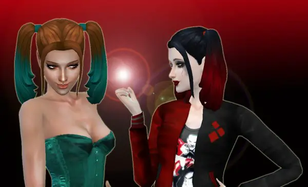 Mystufforigin: Harley Quinn Hairstyle for Sims 4