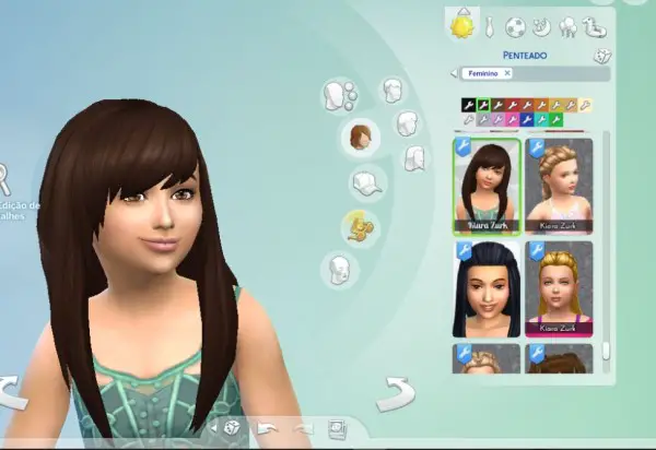 Mystufforigin: Helena hair for girls for Sims 4