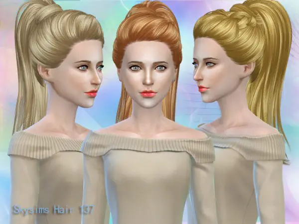 Butterflysims: Skysims 137 hair for Sims 4