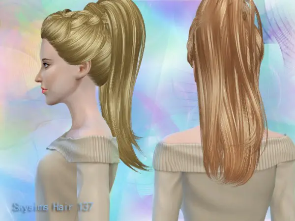 Butterflysims: Skysims 137 hair for Sims 4