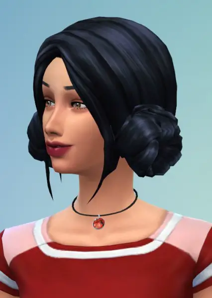 Birksches sims blog: Mother and Daughter bauns hair for Sims 4