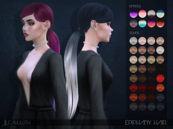 The Sims Resource: Epiphany Hair by LeahLillith for Sims 4
