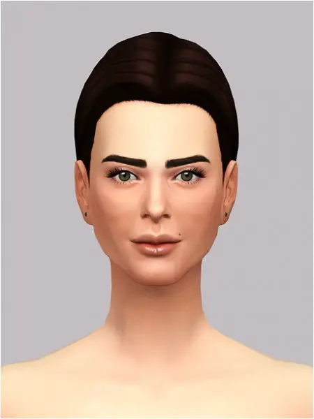Rusty Nail: Medium center hair for her for Sims 4
