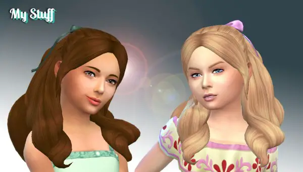 Mystufforigin: Sweet Curls for Girls for Sims 4