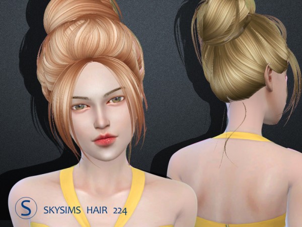 Butterflysims: Skysims 224 hair for Sims 4