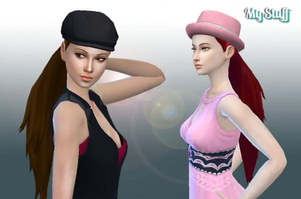 Mystufforigin: Ariana Ponytail version2 for Sims 4