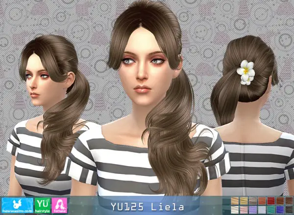 NewSea: YU125 Liela hair for Sims 4
