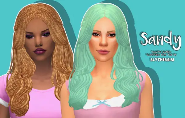 Slythersim: Cazy’s Sandy Clayified - Sims 4 Hairs