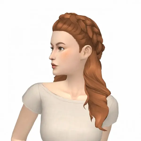 Deelitefulsimmer: Judy’s Halfbraids Hair retextured for Sims 4