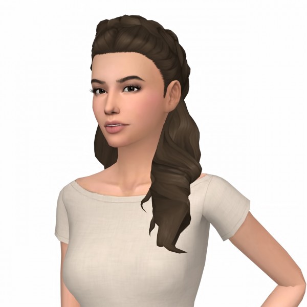 Deelitefulsimmer: Judy’s Halfbraids Hair retextured for Sims 4