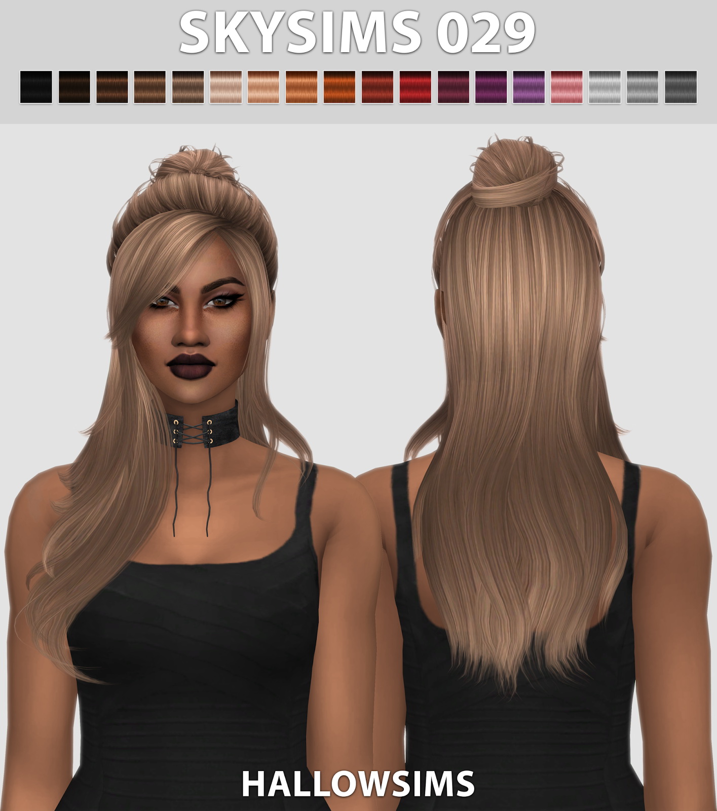 Sims 4 Hairs ~ Hallow Sims: Skysims 029 hair retextured