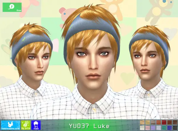 NewSea: YU037 Luke hair for Sims 4