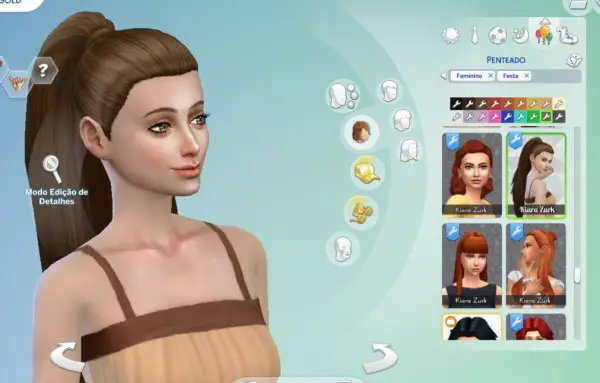 Mystufforigin: Ariana Ponytail version2 for Sims 4