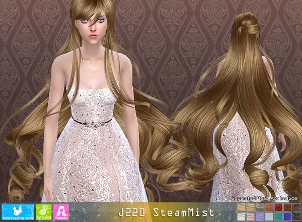 NewSea: J220 SteamMist hair for Sims 4