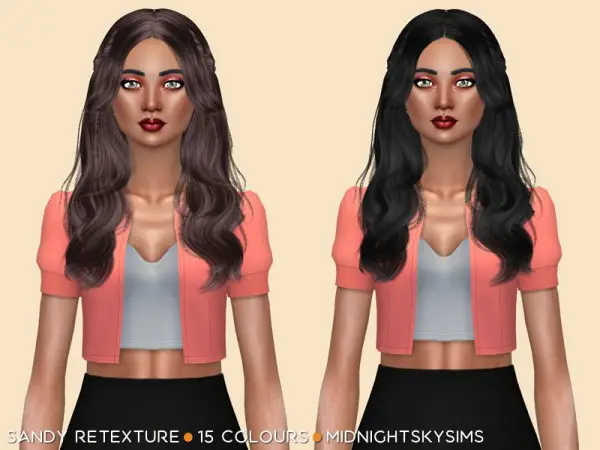Simsworkshop: Sandy Natural hair retextured for Sims 4