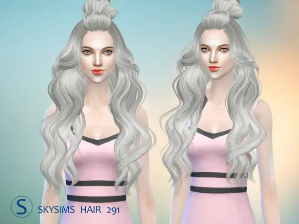 Butterflysims: Skysims 291 hair for Sims 4