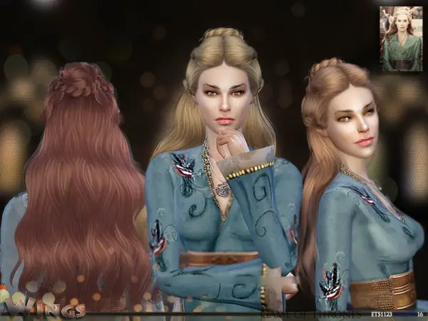 The Sims Resource: ETS1123 F hair by wingssims for Sims 4