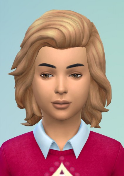 Birksches sims blog: Sloping Bun hairstyle for Sims 4