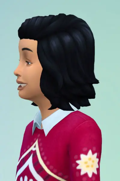 Birksches sims blog: Sloping Bun hairstyle for Sims 4