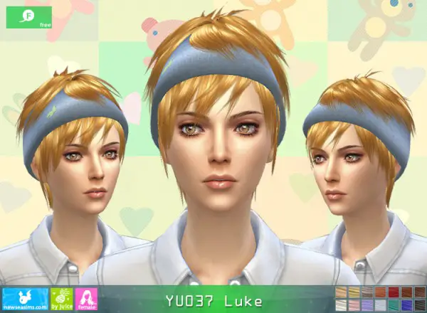 NewSea: YU037 Luke hair for Sims 4