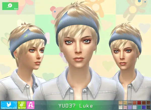 NewSea: YU037 Luke hair for Sims 4