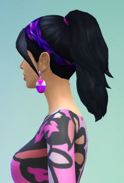 Birksches sims blog: City Ponytail hair for Sims 4