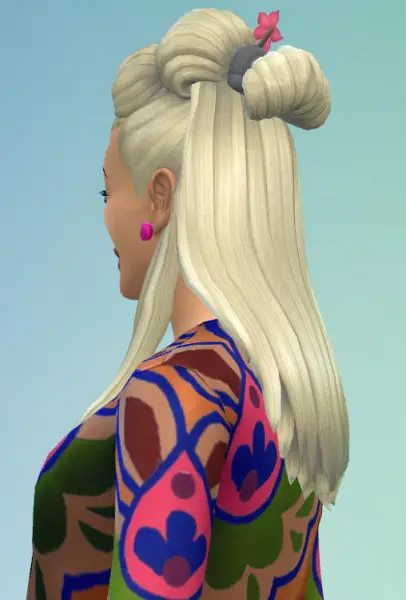 Birksches sims blog: Japanese Bun Long Hair for Sims 4