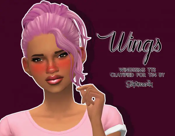 Slythersim: Wingsims’ TTS Hair Clayified for TS4 for Sims 4