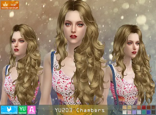 NewSea: YU203 Chambers hair for Sims 4