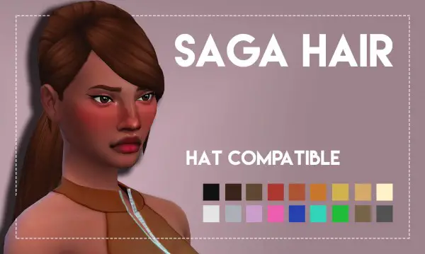 Simsworkshop: Saga hair by Weepingsimmer for Sims 4