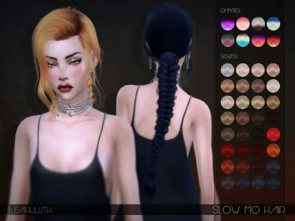 The Sims Resource: Slow Mo Hair by LeahLillith for Sims 4