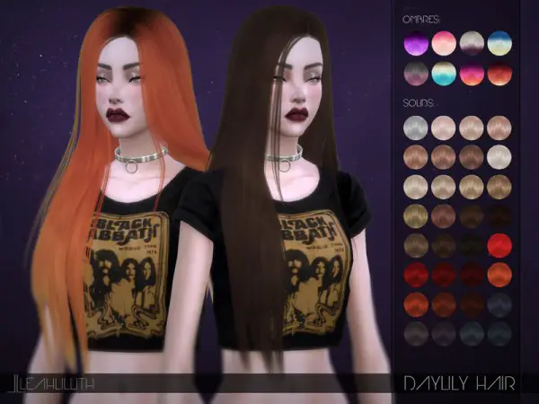 The Sims Resource: Daylily Hair by LeahLillith for Sims 4