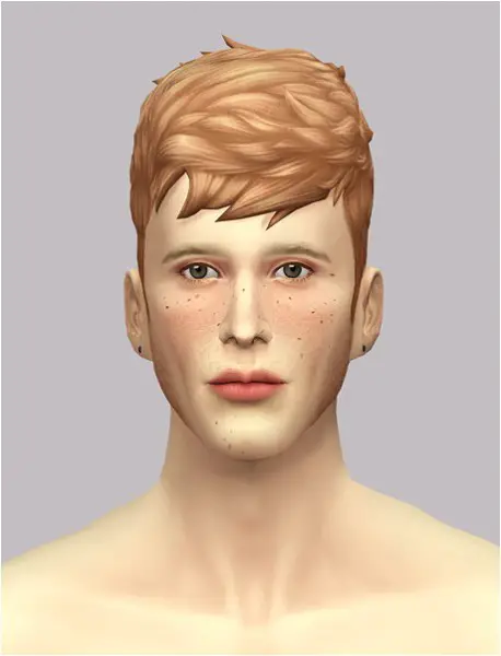 Birksches sims blog: Messy short hair EP02 edit for him for Sims 4
